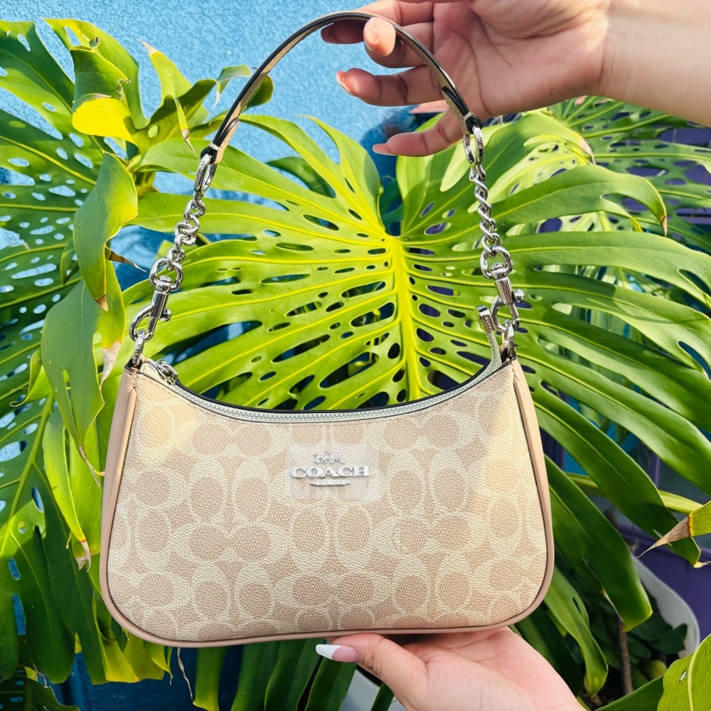 Coach Beige Signature Crossbody Bag